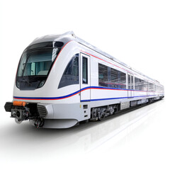 Naklejka premium Modern light gray train transportation image