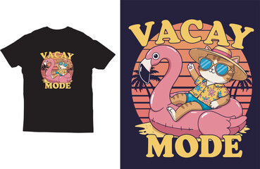 Vacay mode Summer tshirt design vector