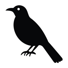Silhouette of a bird with a white background and simple design