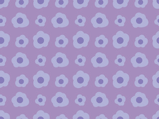 Purple lilac flowers. Cute and lovely seamless vector pattern for design and decoration 