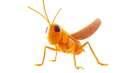 Fototapeta premium A vibrant orange insect with detailed wings and antennae ideal for nature education and desi