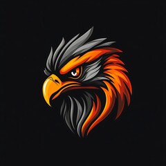 Obraz premium Dynamic and bald eagle head mascot logo with sharp features