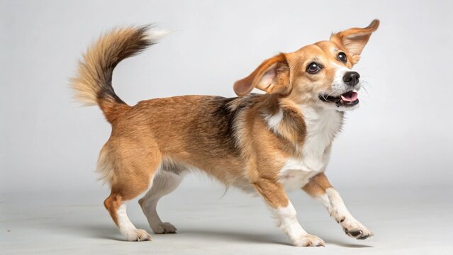 Boggle Dog on studio background
