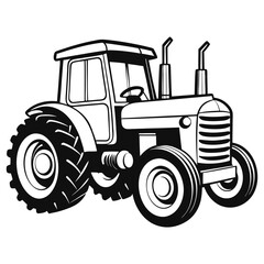 Fototapeta premium Tractor isolated on white background