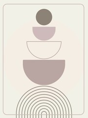 Nordic Minimalist seamless natural Boho design 