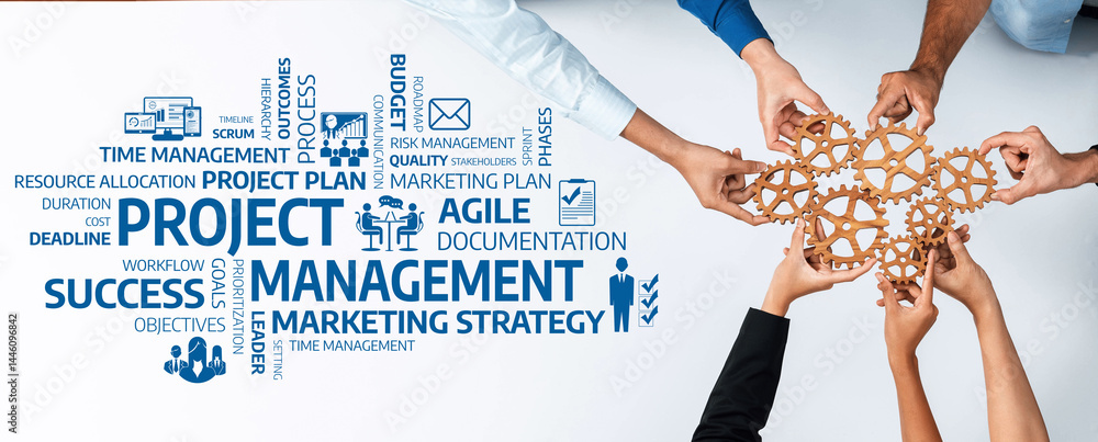 Aufkleber Explore effective project management strategies through collaboration, resource planning, and agile methodologies to achieve team success and streamline workflow processes. Amity