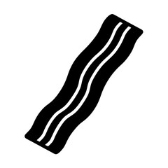 Illustration of a Delicious Strip of Bacon Showing the Fat Layering