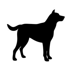 dog standing silhouettesvg transparent background for web and graphic design