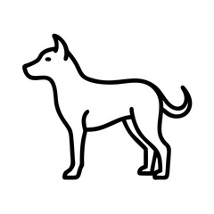 dog standing svg transparent background for web and graphic design