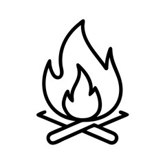fireplace or campfire svg transparent background for web and graphic design