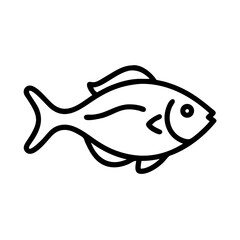 fish single svg transparent background for web and graphic design