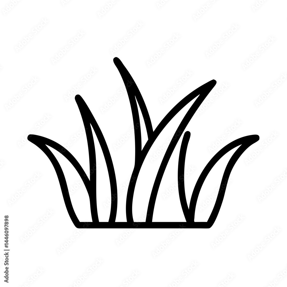 Poster grass clustersvg transparent background for web and graphic design