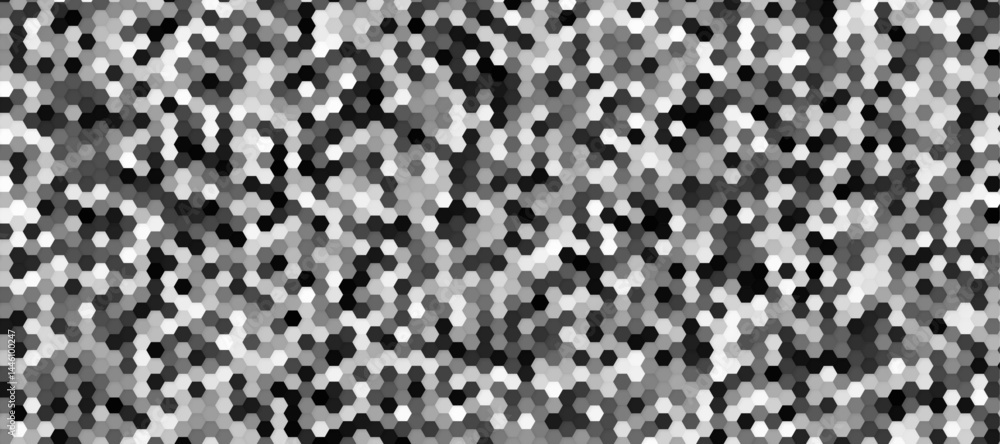 Poster black hexagon pattern on a clean white background, modern and minimalistic design. geometric layout 
