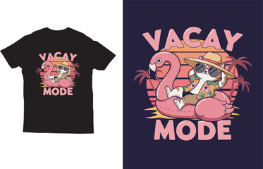 Vacay mode typography t shirt design