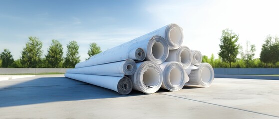 White Wind Turbine Tower Sections Energy Production Components