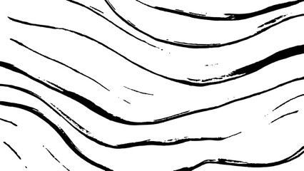 Vector black line art pattern drawing white background. Black lines create a flowing wave pattern on a white background.	