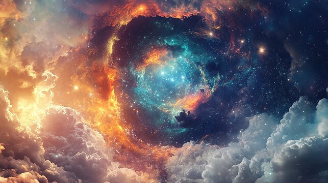 Zodiac signs inside of horoscope circle. Astrology in the sky, horoscopes concept