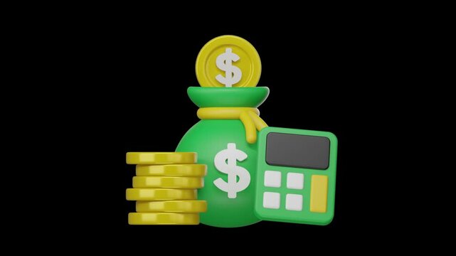 3d finance icon, Business and financial concept