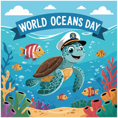 World Oceans Day flyer image 10.eps