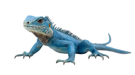 Obraz premium A vibrant blue reptile with intricate scales and a striking appearance perfect for nature wil