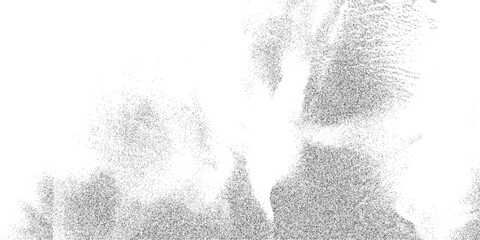 Obraz premium Abstract stippling texture with dusty waves and blurred grain dissolve. Monochrome spray pattern in soft organic motion. Vector illustration