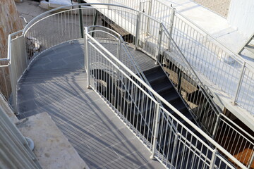Fototapeta premium Stairs as an architectural detail in the construction of buildings and structures in Israel.