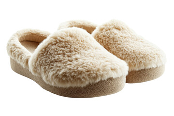 Cozy cream fluffy slippers perfect for relaxing soft texture warm comfort ideal for home wear