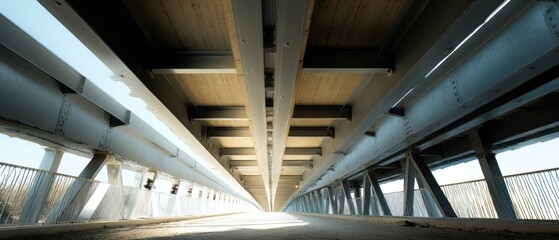 Bridge Structure Architecture Underside Beams and Support Columns