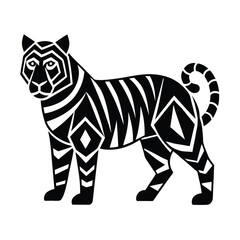 Tiger Mosaic Artwork in a Studio View