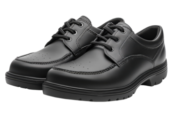 Classic Black Leather School Shoes perfect for boys and girls durable and stylish footwear against