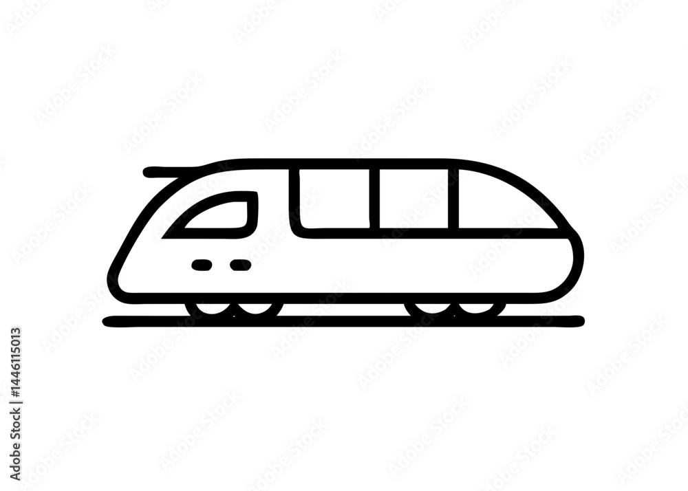 Poster light rail or train svg transparent background for web and graphic design