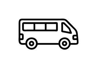 minibus vehicle clipart on transparent background for web and graphic design
