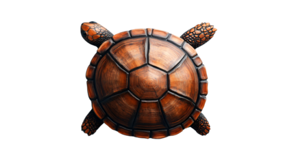 Detailed Illustration of a Turtle with Vibrant Shell and Textured Skin for Nature Wildlife an