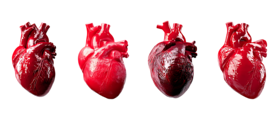 Pack of Heart Against Transparent Background for Medical Branding, Health Campaigns, or Wellness Design Projects