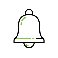 Fototapeta premium Digital Detox: Mindfulness Bell Icon in Minimalist Style 