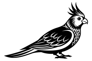 Fototapeta premium Bird Line Art Vector – Minimalist Bird Illustration, Logo Icon, and Clipart on White Background