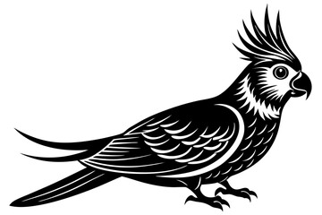 Fototapeta premium Bird Line Art Vector – Minimalist Bird Illustration, Logo Icon, and Clipart on White Background