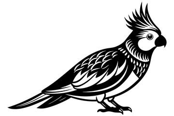 Fototapeta premium Bird Line Art Vector – Minimalist Bird Illustration, Logo Icon, and Clipart on White Background