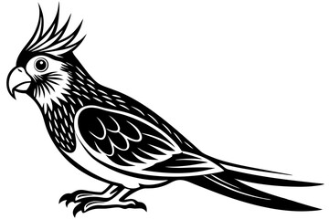 Fototapeta premium Bird Line Art Vector – Minimalist Bird Illustration, Logo Icon, and Clipart on White Background