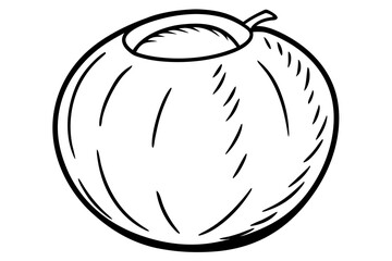 Fruit Line Art Vector – Minimalist Clipart, Logo Icon, and Illustration on White Background