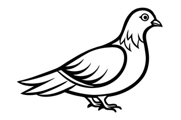 Bird Line Art Vector – Minimalist Bird Illustration, Logo Icon, and Clipart on White Background