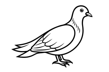Bird Line Art Vector – Minimalist Bird Illustration, Logo Icon, and Clipart on White Background