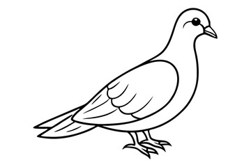 Bird Line Art Vector – Minimalist Bird Illustration, Logo Icon, and Clipart on White Background