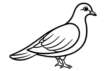 Bird Line Art Vector – Minimalist Bird Illustration, Logo Icon, and Clipart on White Background