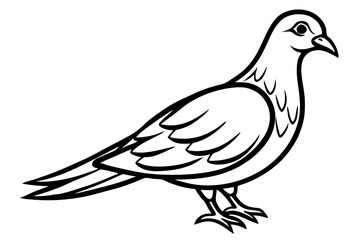 Bird Line Art Vector – Minimalist Bird Illustration, Logo Icon, and Clipart on White Background