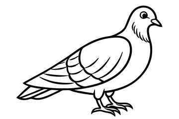 Bird Line Art Vector – Minimalist Bird Illustration, Logo Icon, and Clipart on White Background