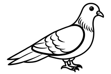 Bird Line Art Vector – Minimalist Bird Illustration, Logo Icon, and Clipart on White Background
