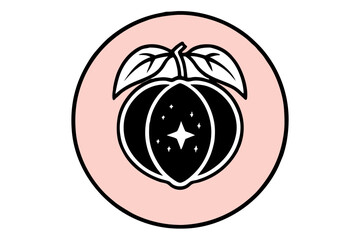 Fruit Line Art Vector – Minimalist Clipart, Logo Icon, and Illustration on White Background