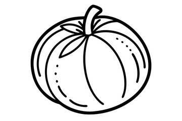 Fruit Line Art Vector – Minimalist Clipart, Logo Icon, and Illustration on White Background