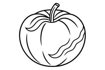 Fruit Line Art Vector – Minimalist Clipart, Logo Icon, and Illustration on White Background